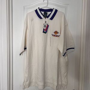 Active Mens Shirt XL White Collared‎ LA Lakers Basketball Collared Polo NWT